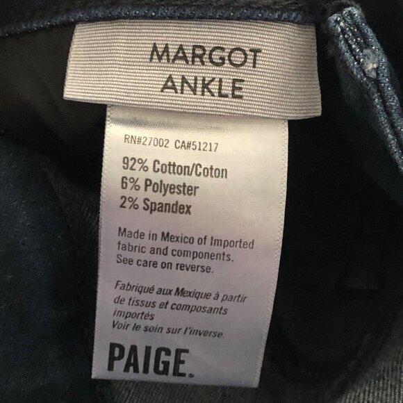 NWT PAIGE Denim Margot Ankle High Rise Skinny Jeans Size 23 - Picture 6 of 8